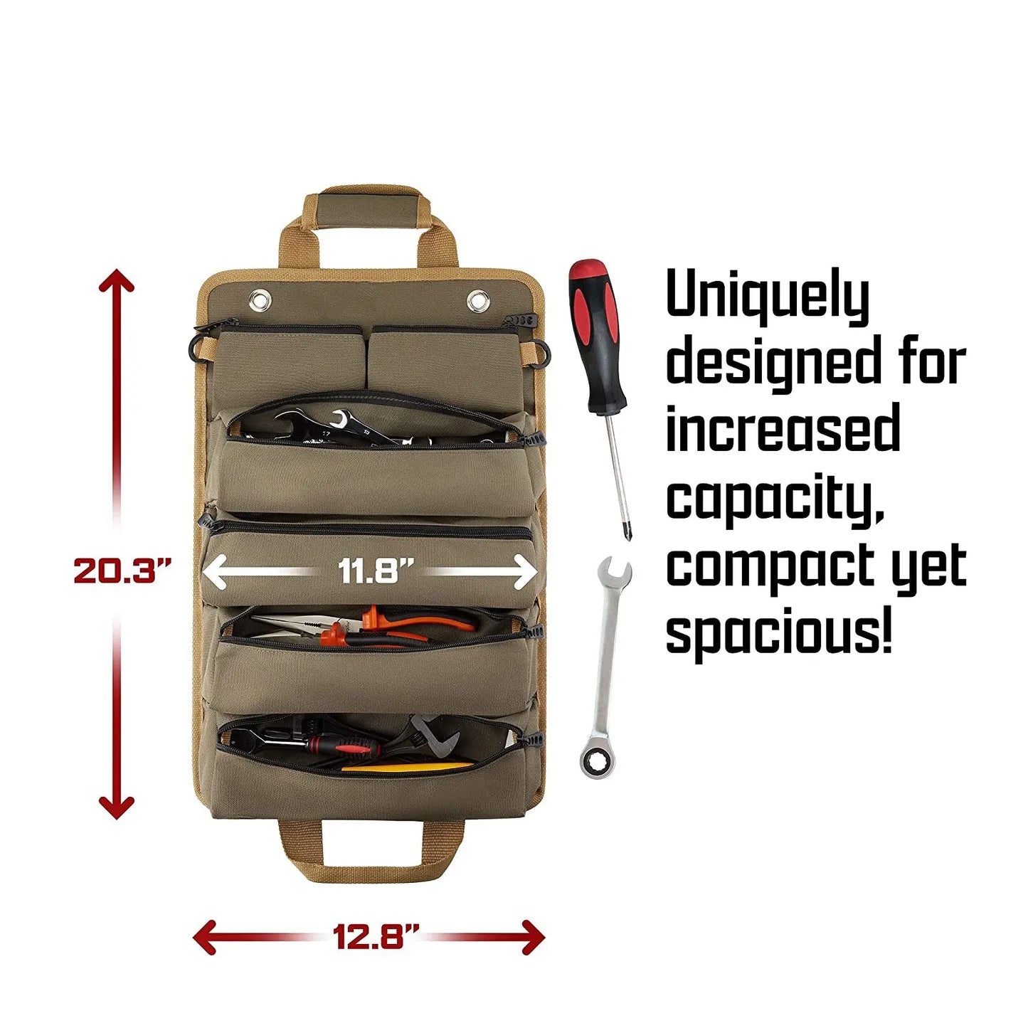 Multi-Purpose Hardware Tool Bag Professional Multi-Pocket Rolled