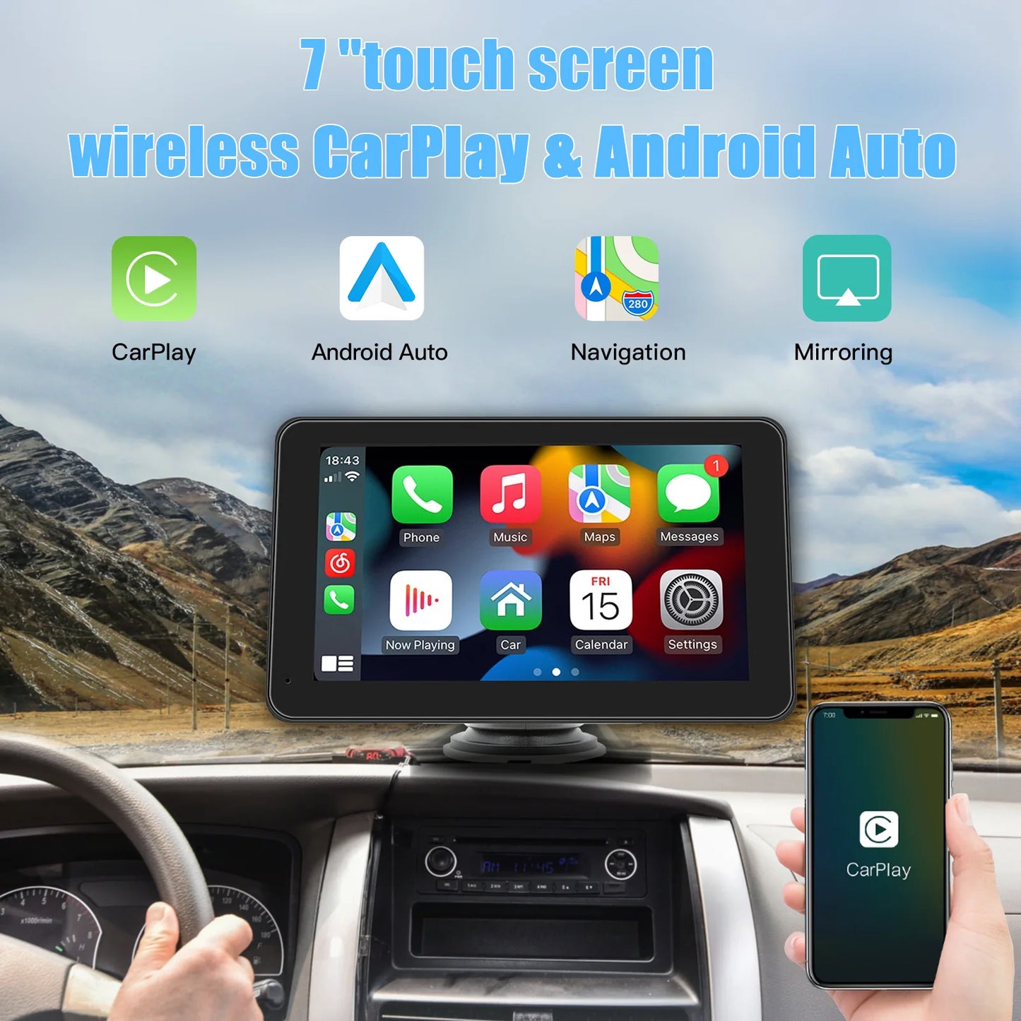 Universele 7-inch autoradio-videospeler