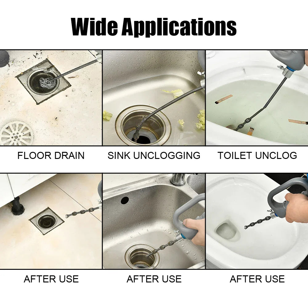 Toilet Wasbak Ontstopper Rioolbuis Ontstopper Bagger 5/7/10 Meter